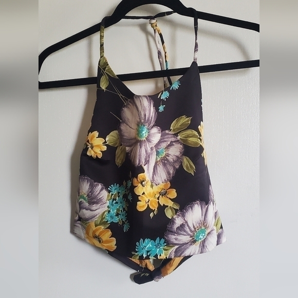 Vintage 1970 3 pieces set, size 6, black floral - Picture 5 of 13